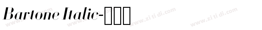Bartone Italic字体转换